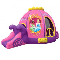 Disney Princess Carriage Inflatable Bounce House with Slide 