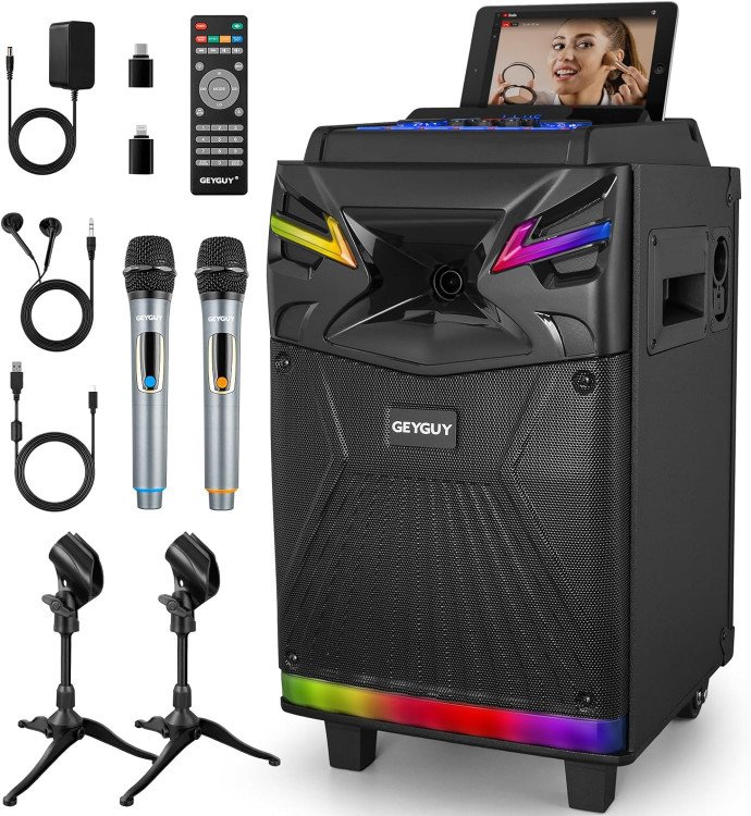 Karaoke Machine with 2 Wireless mics