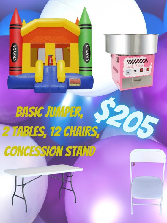 Crayon Castle Basic Bounce House Package