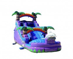 15ft Purple Dolphin Waterslide